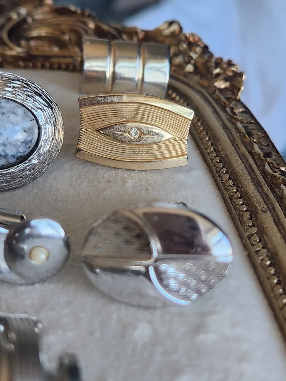 Estate Lot 9 VTG Single Art Deco Cuff Links MCM Craft Repair
